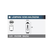 Ampoule Vicma BA20S Semi-halogène 12V 35/35W