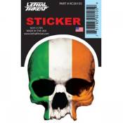Autocollant Lethal Threat Ireland skull 7x11cm