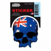 Autocollant Lethal Threat Australian skull 7x11cm