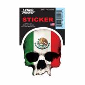 Autocollant Lethal Threat Mexican skull 7x11cm