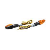 Clignotants Replay micro flèche à ampoule orange/noir court