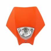 Tête de fourche plaque phare orange pour moto 50 à boite