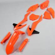 Kit carénages KTM SX, SX-F 125, 150, 250... (2016 - 2018) Polisport orange fluo