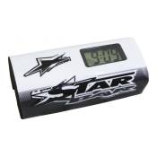 Mousse de guidon Star Bar Booster Pads blanc avec chronomètre