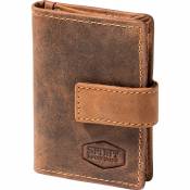 Spirit Motors Vintage Leather Rfid Wallet Marron