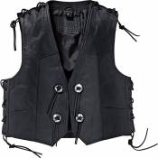 Spirit Motors Concho Leather 1 0 Vest Noir 4XL