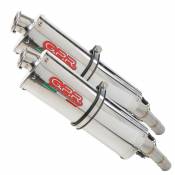 Gpr Exhaust Systems Trioval Dual Slip On Etv Caponord 1000 Rally 01-07 Cat Homologated Muffler Argenté