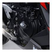 Kit couvre carter moteur R&G Racing noir Kawasaki Z 400 19-20