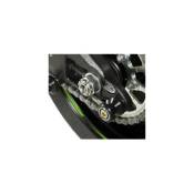 Diabolos de bras oscillant R&G Racing noir sur platine Kawasaki ZX-10R