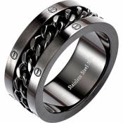 Spirit Motors Spiral Stainless Steel Ring Gris 22 mm