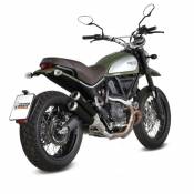 Silencieux MIVV X-Cone finition inox verni noir pour Ducati Scrambler