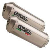 Gpr Exhaust Systems Satinox Dual Slip On Etv Caponord 1000 Rally 01-07 Cat Homologated Muffler Argenté