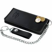 Spirit Motors Leather Wallet With Chain Noir