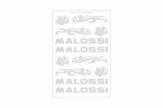 Planche autocollants Malossi Mini 11x16,8cm Chromé