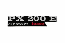 Logo Vespa PX 200 E Elestart Lusso Noir/Chromé/Rouge