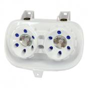 Masque Halogène Double Optique Blanc adaptable pour Booster -2004- Bl
