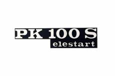 Logo Vespa PK 100 S Elestart Noir/Chromé