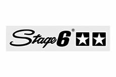 Autocollant logo Stage6 noir 25x4,5cm