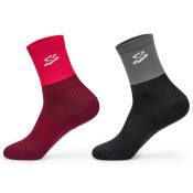 Spiuk Xp Mid Socks 2 Pairs Rouge,Noir EU 36-39 Homme