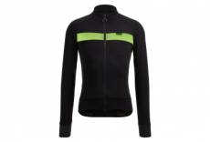 Maillot manches longues santini adapt wool vert fluo