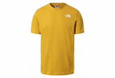 T shirt manches courtes the north face red box jaune homme