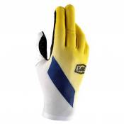 100percent Celium Long Gloves Jaune,Blanc M Homme