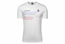 T shirt manches courtes le coq sportif tdf 2020 fanwear n 1 new optical blanc xl