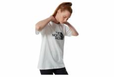 T shirt manches courtes the north face easy tee blanc femme