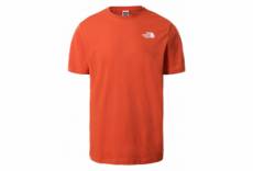 T shirt manches courtes the north face red box orange homme