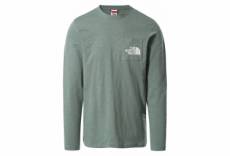 T shirt manches longues the north face tissaack vert homme s