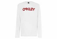 T shirt manches longues oakley mark ii 2 0 blanc rouge m
