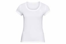 Tee shirt manches courtes odlo active f dry light eco blanc femme
