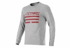 Maillot manches longues alpinestars merino gris rouge xl