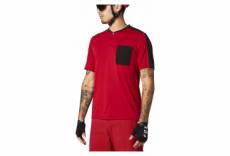 Maillot manches courtes fox ranger dr henley rouge s
