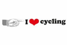 Autocollant i love cycling