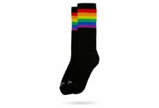 Rainbow pride black chaussettes sport coton performance