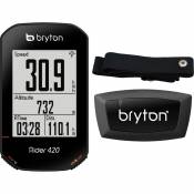 Kit de compteur GPS bryton Rider 420H - HR Monitor Noir | Compteurs