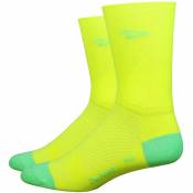 Chaussettes hautes DeFeet Aireator Hi-Vis - S Yellow/Green