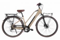 Velo de ville electrique bicyklet camille shimano acera altus 8v 504 wh 700 mm beige ivoire 43 cm 160 165 cm
