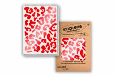 Planches de stickers reflechissants leopard wb stickers rouge
