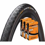 Continental Grand Prix 4 Season 28c Tyre (+ 3 Tubes) - Noir - 700c, Noir