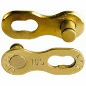 Maillons KMC Missing Link (paire, dorée) - Pair 10 Speed Gold Ti-N
