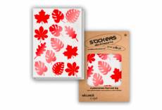 Planches de stickers reflechissants leaf wb stickers rouge