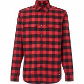 Oakley Checkered Ridge LS Shirt - Ligne rouge - M, Ligne rouge