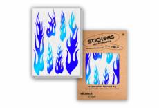 Planches de stickers reflechissants flame wb stickers bleu