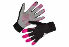 gants longs coupe vent femme endura windchill noir rose fluo xs