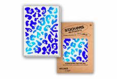 Planches de stickers reflechissants leopard wb stickers bleu
