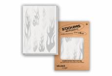 Planches de stickers reflechissants flame wb stickers blanc