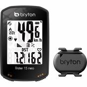 Bryton Rider 15C Neo GPS Cycle Computer Bundle - Noir - With Cadence Sensor, Noir