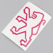 Sticker "lion" de garde boue avant Peugeot 103 rose chewin-gum